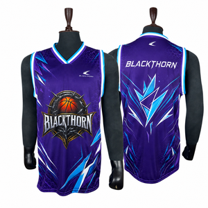 Camiseta de Baloncesto Personalizada OEM para Hombre, sin Mangas, Cuello en V, Sublimada, Forro de Malla de Poliéster, Ajuste Atlético, Ropa Deportiva de Equipo - Product Image 5