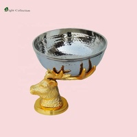 Bol à fruits funky trois bols en aluminium argenté joints pour décor de table en laiton ou en bronze bol à fruits décoratif pour la maison