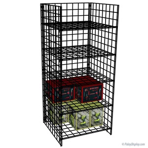 Heavy Duty Square <b>Grid</b> Shelf Wire Rack Display - Product Image 1