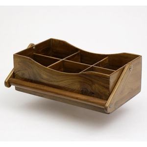 Decorative Wooden Cutlery Caddy Multipurpose <b>Kitchen</b> <b>Storage</b> Organizer - Product Image 3