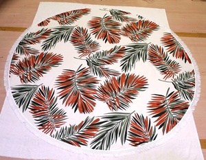 Pareo de playa redondo estampado 2 en 1: Fabricante de toallas de algodón con diseño frontal y toalla en la parte trasera - Product Image 2