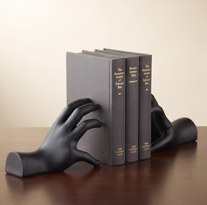 Sujetalibros de Metal Pesado con Diseño de Mano Humana en Negro Mate, Texturizado, Decoración para Hogar y Oficina, Suministro al por Mayor - Product Image 5