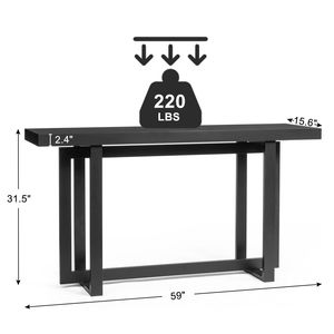 "Handmade Modern Wood Entryway <b>Console</b> <b>Table</b> Sofa <b>Table</b> Long Living Room Foyer Corridor Furniture <b>Black</b>" - Product Image 6