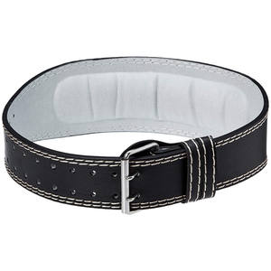 Cinturón de Gimnasio Reforzado de Cuero Genuino, Cinturón de Levantamiento de Pesas Ajustable de Una Sola Hebilla, Fabricante OEM, Suministro al por Mayor - Product Image 4