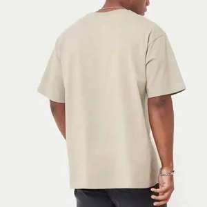 Camiseta de Manga Corta para Hombre, Cuello Redondo, 100% Algodón, Corte Regular, Color Beige, Secado Rápido, Estilo Casual Urbano - Product Image 3