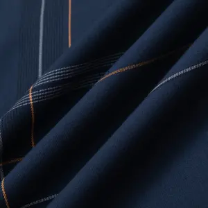 Camisa de Vestir Aristino para Hombre, Corte Entallado, Cuello Mao, Diseño a Cuadros, 300g, Antiarrugas, Transpirable, de Secado Rápido, Oferta al por Mayor - Product Image 3