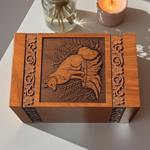 Woodland Fox Cremation Urn | Personalized Rosewood <b>Memorial</b> <b>Keepsake</b> <b>Memorial</b> <b>Keepsake</b> by AYAANS - Product Image 5