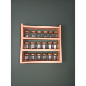 <b>Pine</b> Wood 3-Tier Spice Rack <b>Shelf</b> Wholesale Kitchen Organizer Cream - Product Image 3