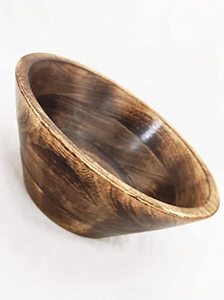 Tazón de Fideos Estilo Japandi, Tazones para Servir Alimentos, Diseño Curvo Grande, Tazón de Madera Hecho a Mano para Frutas y Ensaladas, Vajilla para Eventos - Product Image 6