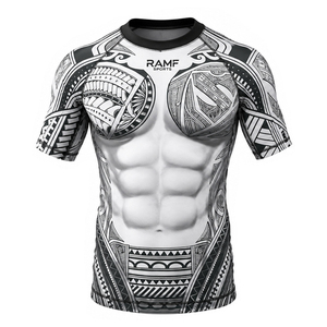 รับผลิตเสื้อรัดกล้ามแบบสั่งทำตามแบบของคุณเองสำหรับกีฬายิวยิตสู MMA BJJ  แบบซับลิเมชั่น ขายส่งสำหรับผู้ชายและผู้หญิง - Product Image 1