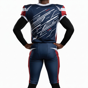 Uniforme de Fútbol Americano para Adultos, Conjunto Completo, Pantalones Ligeros y Transpirables, 100% Poliéster, Verano, Personalizado para Equipo, Alta Calidad - Product Image 1