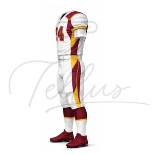 Uniforme de football américain sur mesure de haute qualité pour hommes, tissu respirant de qualité supérieure avec manches courtes et design imprimé - Product Image 3