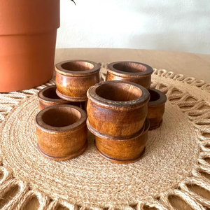 Anillos de Servilleta de Madera Hechos a Mano |   Decoración de Mesa de Madera Natural con Estilo Rústico |   Decoración Rústica Boho para Bodas y Acción de Gracias - Product Image 1