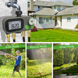 Fábrica Personalizar OEM Digital Mangueira Temporizador de água com impermeável Característica Verde + Cor Cinza 4 pilhas AA para Jardim Irrigação - Product Image 6