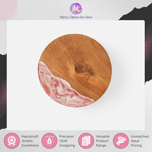 Oferta Especial en Soporte para Pastel de Madera de Acacia y Resina de Calidad Original con Base Rosada en Espiral a un Precio Competitivo - Product Image 5
