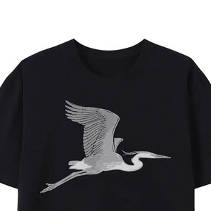 T-shirt à manches courtes pour homme, col rond, noir, coupe classique, 100% coton jersey, respirant, 180g, imprimé à l'écran - Product Image 3