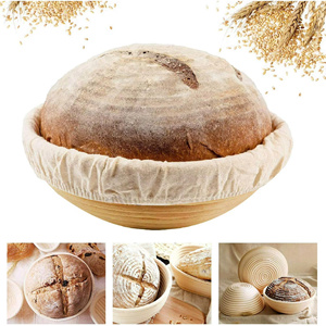 Rustic Handcrafted Rattan Dough Rising <b>Basket</b> Round Shape Natural Rattan <b>Bread</b> Proofing <b>Basket</b> For Sourdough <b>Bread</b> Baking Use - Product Image 5