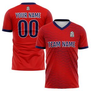 เสื้อฟุตบอลทีมออกแบบเองขายดีที่สุด ระบายเหงื่อได้ดี ป้องกันรังสียูวี ราคาถูก ขายส่ง รับผลิตแบบ OEM - Product Image 1