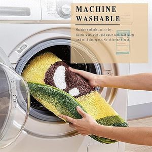 Tapis de sol de salle de bain personnalisé antidérapant à thème fruité, tapis de bienvenue créatif en flocage, très absorbant, lavable en machine - Product Image 3