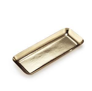 Plateaux de service en aluminium au design épuré, finition dorée, forme rectangulaire, pour la maison et les hôtels, plateaux de service pour aliments et boissons sur table - Product Image 2