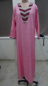 Vestido largo de abaya con estampado floral para mujer, caftán musulmán, abayas, india - Product Image 5