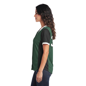 Women's Baseball Jersey Short Sleeve Women's Baseball Jersey Button Up Women's Baseball Jersey OEM Sports - Product Image 3