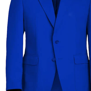 Wholesale Zeta Royal Blue Men's Embroidered Knitted Blazer Breathable Custom Logo Fraternity Blazer <b>Wedding</b> Business Party Coat - Product Image 4
