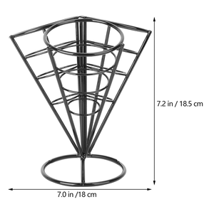 Support à cornets de crème glacée en fer forgé noir, finition haut de gamme, pour table d'hôtel - Vente chaude - Product Image 1