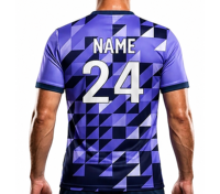 Personaliza tus Propias Camisetas de Fútbol Clásicas con Impresión Digital, Conjuntos de Camisetas de Fútbol Vintage de Alta Calidad para Adultos en Azul, Rojo y Blanco, Transpirables