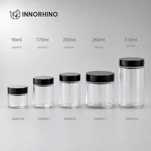 Frasco de Vidrio Borosilicato Personalizable de 170 ml (6 oz) con Tapa de PP a Prueba de Olores y Resistente a Niños, para Cosméticos, Suplementos de Bienestar, Chicles - Product Image 2