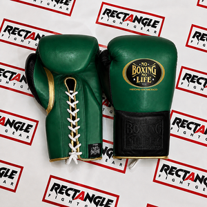 ถุงมือ MMA หนังแท้ Custom No Boxing No Life สำหรับฝึกซ้อมและต่อสู้ กันลื่น ระบายอากาศ ป้องกันรังสียูวี แบบเต็มนิ้ว ผูกเชือก - Product Image 1