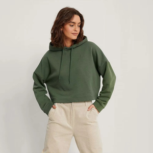 Haut court à capuche respirant et anti-rides pour femme, couleur personnalisée, grandes tailles, services OEM et ODM disponibles - Product Image 6