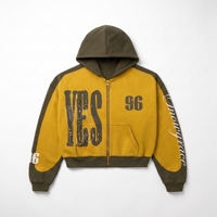 Sweat-shirt à capuche zippé SnowGrace, manches raglan, imprimé lettres, streetwear homme, vêtements d'automne
