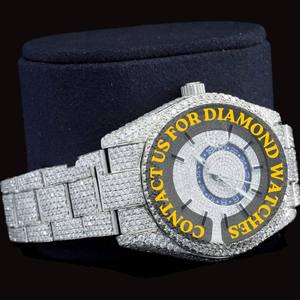Cronógrafo con Diamantes Moissanite Más Vendido, con Características Clásicas, Moderno, Unisex, de Marca, Disponible al Mejor Precio del Mercado - Product Image 3