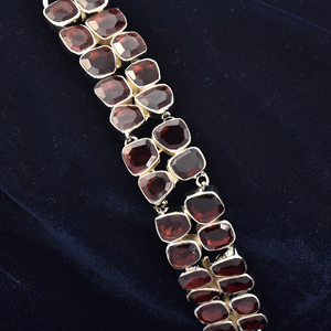 Pulsera de Piedras Múltiples, Pulsera de Granate Natural en Bruto de 2 Líneas para Niños y Niñas, Joyería de Plata de Ley 925, Precio al por Mayor - Product Image 2