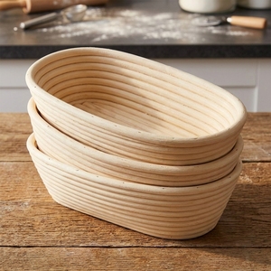 Rattan Banneton Linen Handmade Sourdough Proofing Basket with Natural Liner for Bakery Wholesale OEM Manufacturer Vietnam - Product Image 4