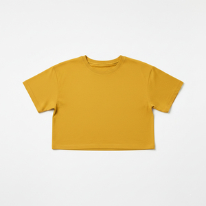 T-shirt court oversize en coton pour femme, style streetwear, décontracté et ample, idéal pour l'été - Product Image 5