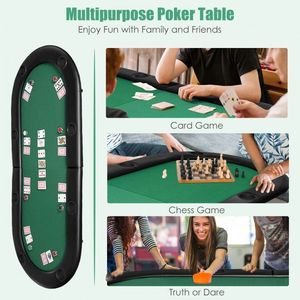 8 Players Foldable Texas Holdem <b>Poker</b> <b>Table</b> for Gaming - Product Image 5