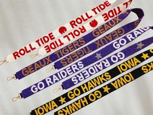 Stylish Beaded Purse Strap with Sequin Christmas Design Unique Sports <b>Accessory</b> for GAME DAY and PARTY by glowin fashion - Product Image 3