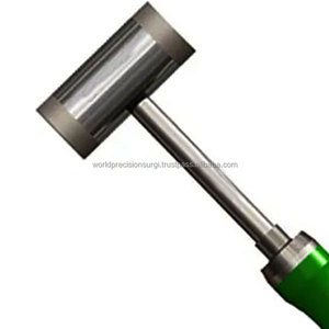 Maillet chirurgical manuel 8,5 pouces, tête en acier inoxydable avec embouts en nylon, manche en silicone 25 mm, vert, marteau orthopédique dentaire pour os - Product Image 2