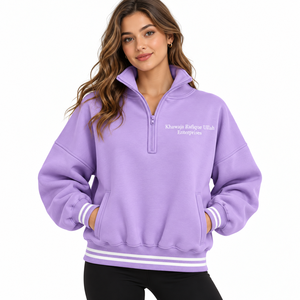 Men's Oversized Quarter Zip Breathable Summer Sweatshirt <b>Burgundy</b> Stand Collar Knitted Pullover Casual Printed <b>Top</b> - Product Image 2