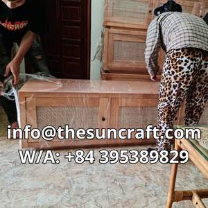 Bureau de maquillage en bois naturel massif, vente en gros, usine du Vietnam, prix compétitifs, OEM ODM acceptés - Product Image 4