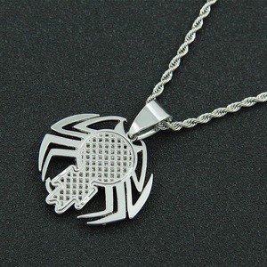Collier pendentif araignée entièrement sertie de diamants, style Hip Hop, chaîne longue tendance pour sweats à capuche - Product Image 3