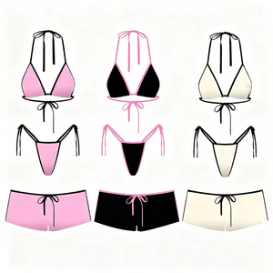 Traje de Baño Bikini al por Mayor, Estampado Geométrico, Conjunto de 2 Piezas, Ecológico, Tallas Grandes, Elástico, Precio de Fábrica, OEM, Entrega Rápida - Product Image 6