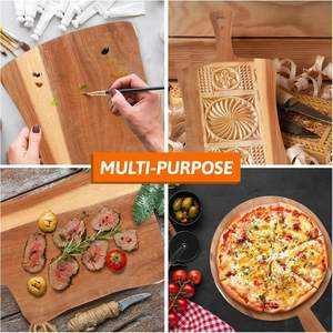 Tablas de Cortar Boston International, Tabla para Servir de Esmalte y Madera, Diseño de Azulejos - Product Image 2