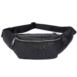Sac banane unisexe à motif crocodile, fermeture éclair, sangle détachable, pochette de chasse imperméable - Product Image 4