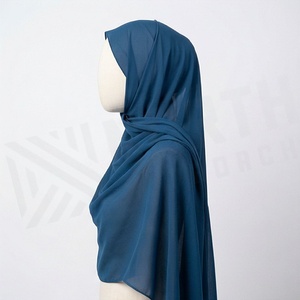 Hiyab de Chifón de Color Sólido para Mujer, Transpirable, para Uso Diario, Pañuelo Islámico - Product Image 3