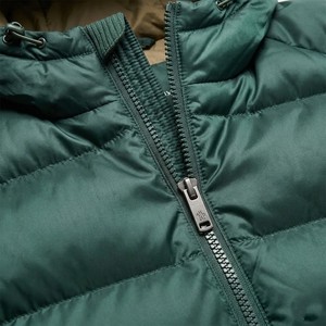 Men's Dark Green Hooded Puffer Jacket Heavyweight Winter Insulated Full Zip <b>Bubble</b> <b>Coat</b> Outdoor Streetwear Fashion - Product Image 4