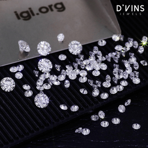 เพชร D'vins Jewels ราคาขายส่ง เพชรเลี้ยงในห้องปฏิบัติการ ขนาดเล็ก 1.3-2.0 มม. ทรงบริลเลียนท์ สี D เครื่องประดับชั้นดี แหวนกริลล์ - Product Image 5