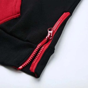 Survêtements de sport à capuche imprimés contrastés grande taille, vêtements d'entraînement et de jogging, coupe ample en molleton de coton sans couture - Product Image 6